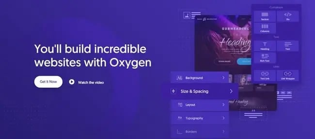 best WordPress page builders; Oxygen